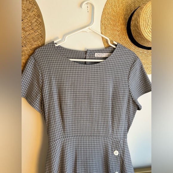 Christy Dawn Sienna Mist Checker midi dress size large - Picture 8 of 9